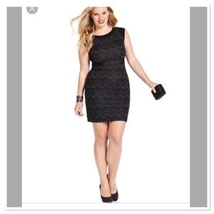 Tahari ASL jacquard Lace sheath dress career dress